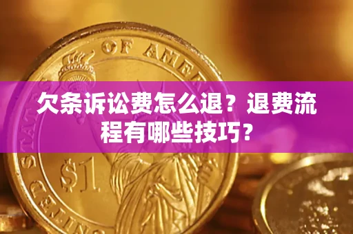 北京欠条诉讼费怎么退？退费流程有哪些技巧？