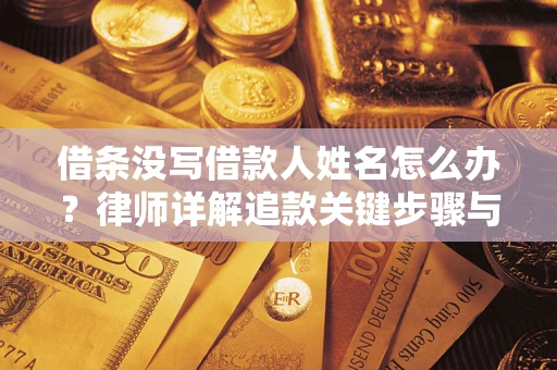 北京借条没写借款人姓名怎么办？律师详解追款关键步骤与证据链构建